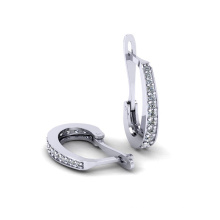 Micro Set AAA CZ 925 Sterling Silber Hoop Ohrringe Schmuck